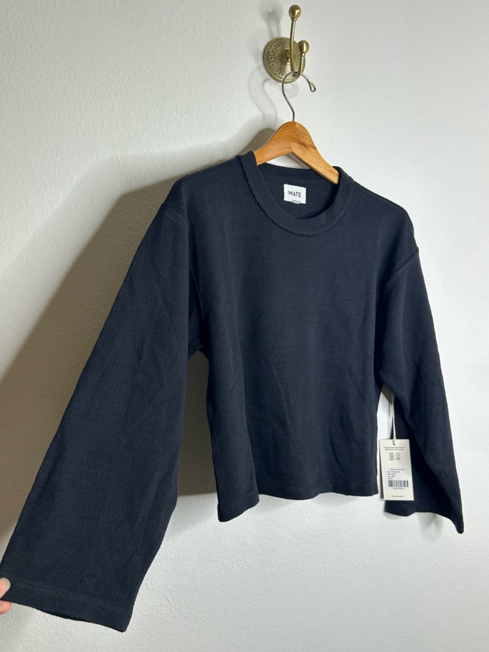 NWT MATE The Label 100% Organic Cotton Lightweight Terry Oversized Sweatshirt